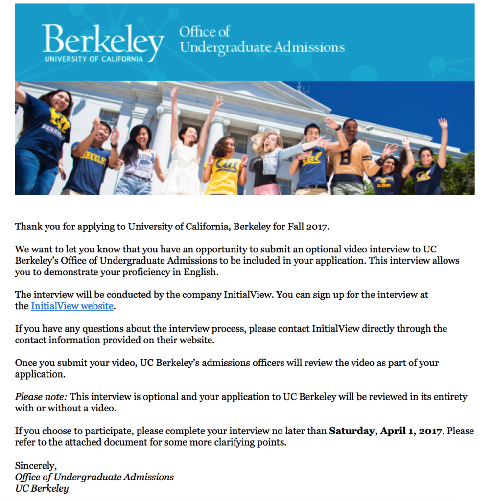 UC Berkeley and InitialView